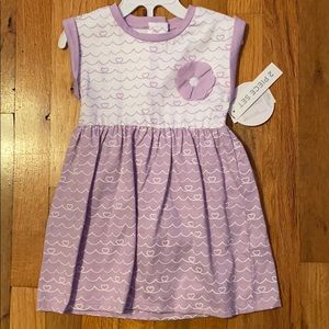 Purple and white toddler dress